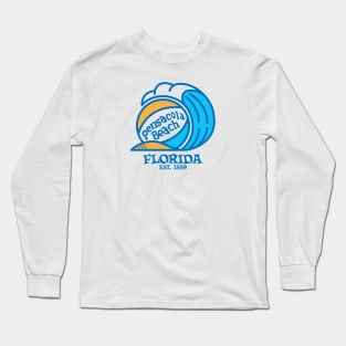 Pensacola Beach Wave (Full Color) Long Sleeve T-Shirt